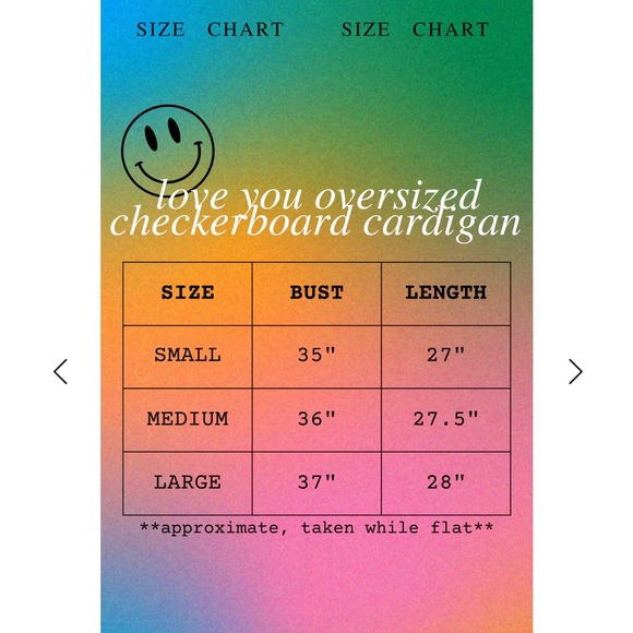 PRICE FIRM • LALA ORIGINAL DESIGN: Love You Oversized Checkerboard Cardi - Picture 8 of 15